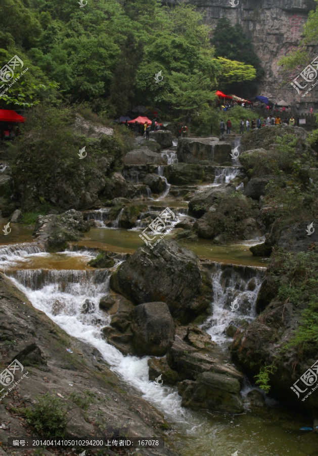 溪流,瀑布,河流,峡谷,山