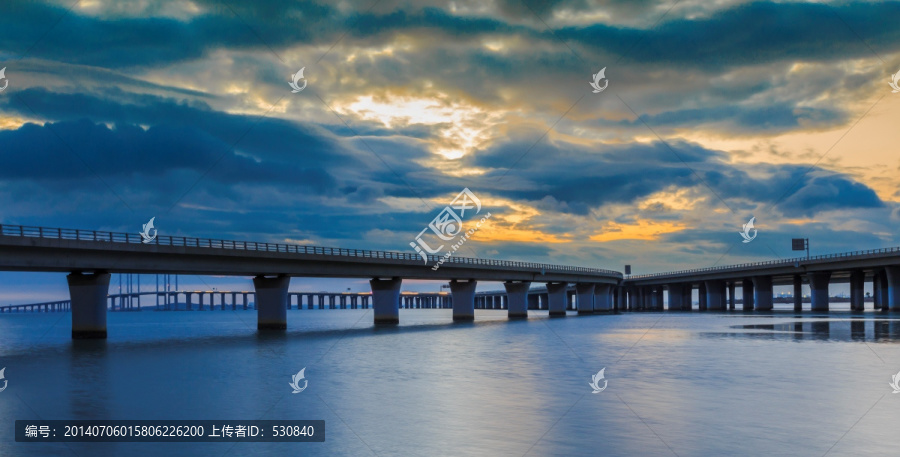 青岛胶州湾跨海大桥风光摄影