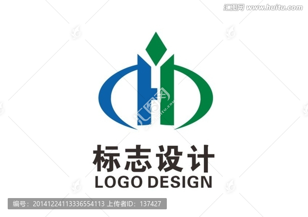 H字母标志设计