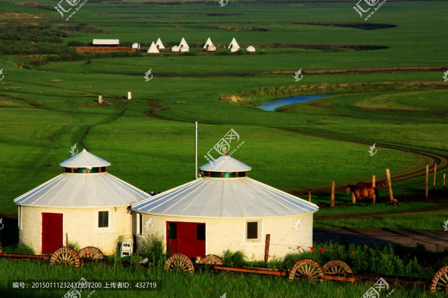 呼伦贝尔草原,蒙古包