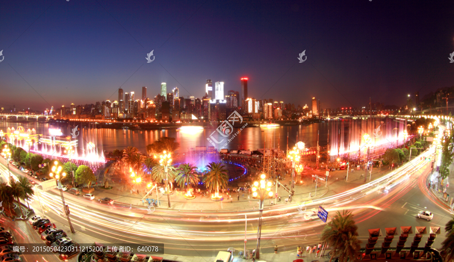 重庆南滨路夜景,渝中半岛夜景