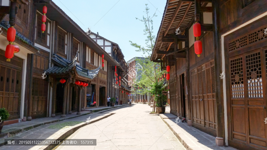 中国风重庆安居古镇建筑风景