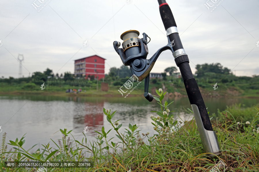 钓鱼竿,钓鱼工具,溪流河流,自然风景,摄影素材,汇图网