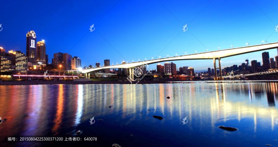 重庆夜景,嘉陵江黄花园大桥