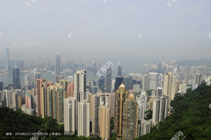 香港维多利亚港俯视