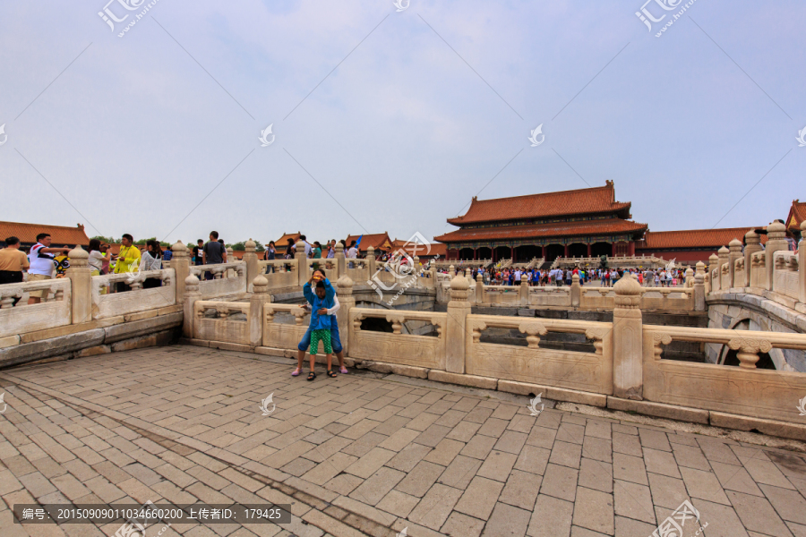 北京故宫太和门内金水桥