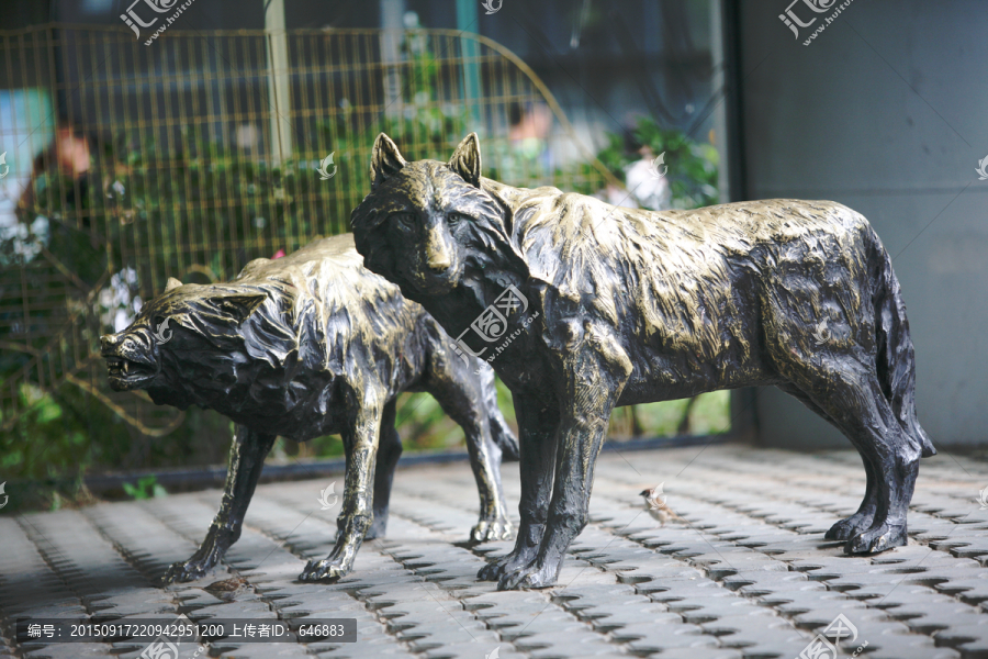 狼,雕塑,北京动物园
