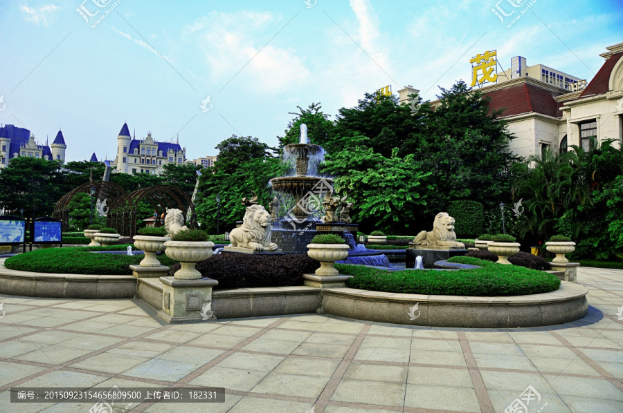 欧美风格的花园喷泉