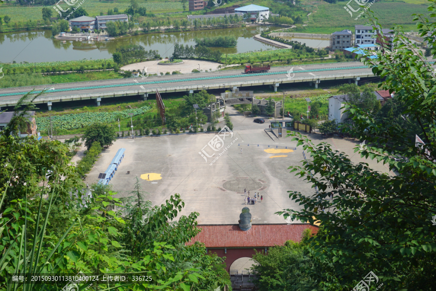 开江金山寺,佛教文化广场俯瞰