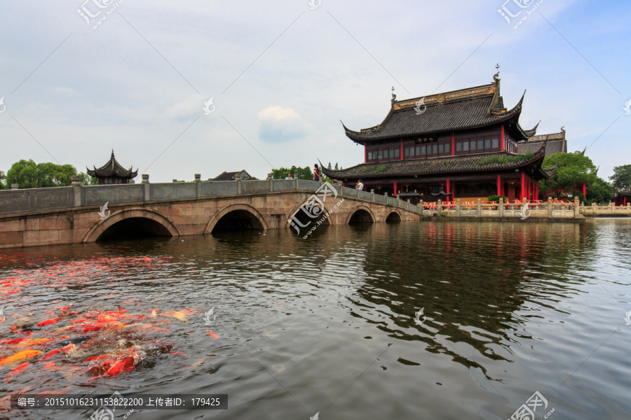 周庄南湖园全福讲寺指归阁五孔桥