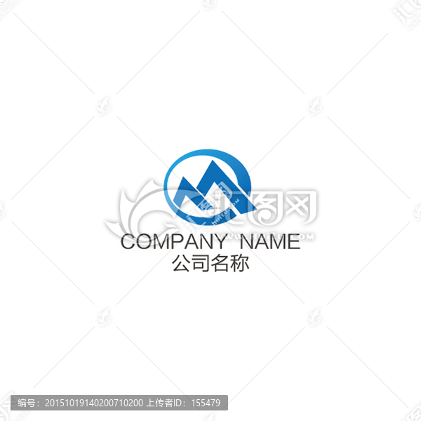 企业通用字母M变形logo设计