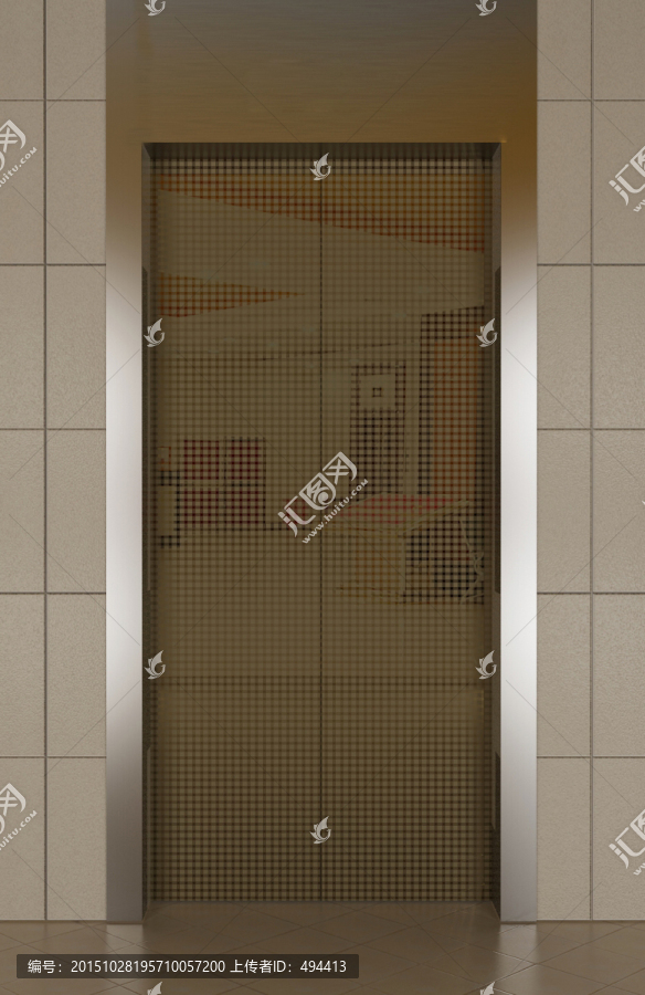 青铜色电梯厅门