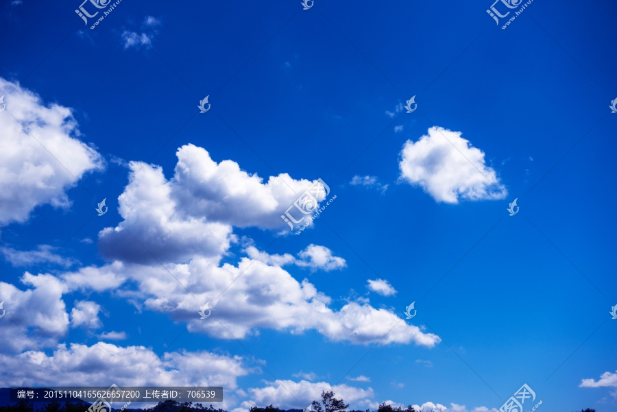 蓝天白云,天空云彩
