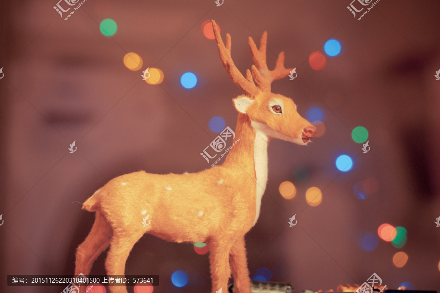 圣诞节彩灯和麋鹿