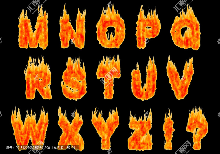 燃烧字母3型