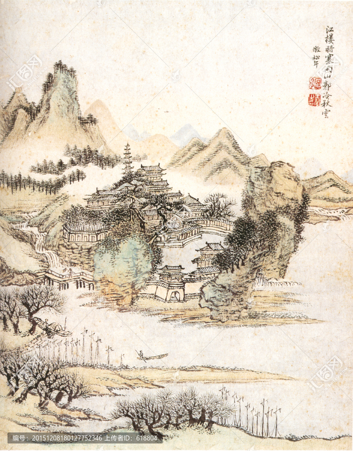 山水画,王翚,山水图