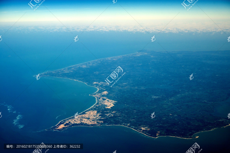 高空航拍 海南岛最北端