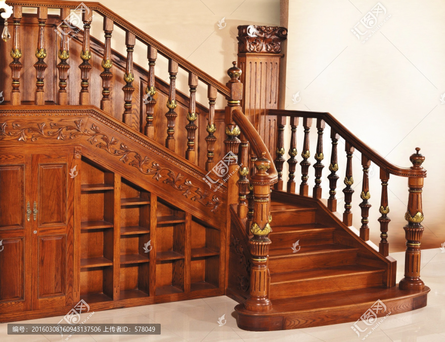 实木楼梯,楼梯,豪华楼梯