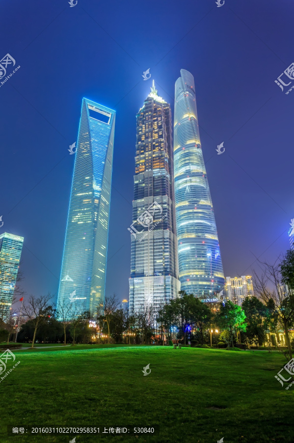 上海浦东夜景,（高清TIF）