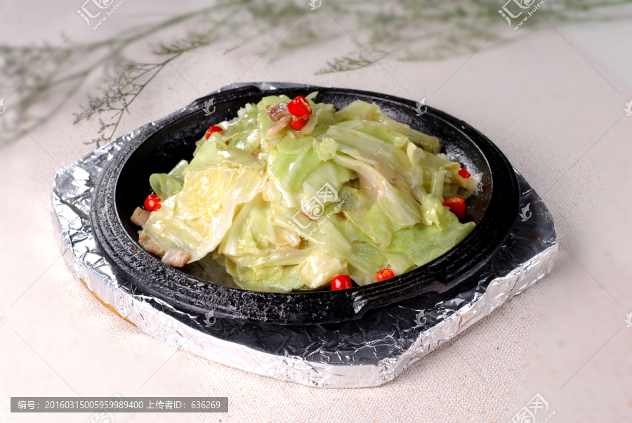 铁板手撕包菜