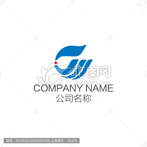 蓝色科技公司logo设计