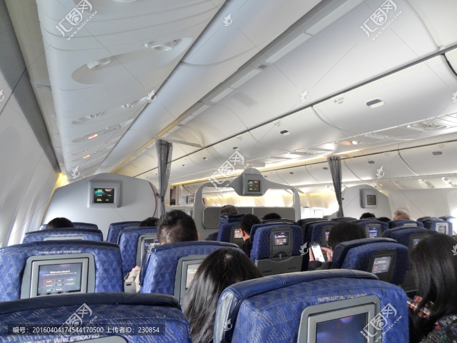 航班,客机内景