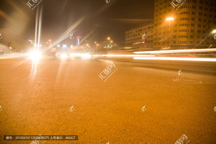 城市夜景,车流动感