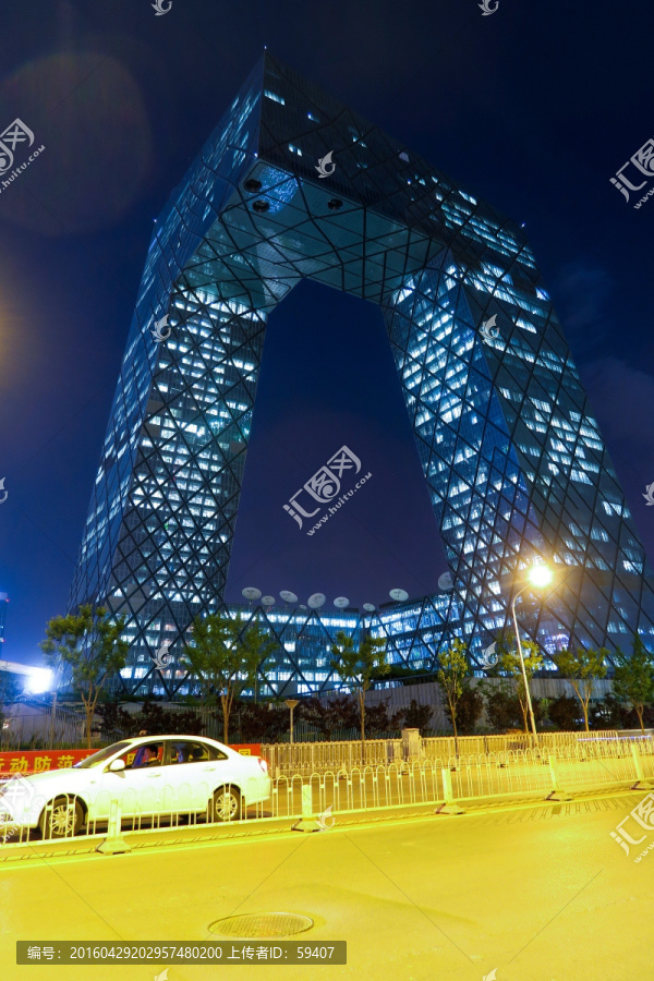 中央电视台夜景,北京建筑