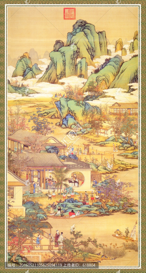 山水风景国画,画廊高清品质