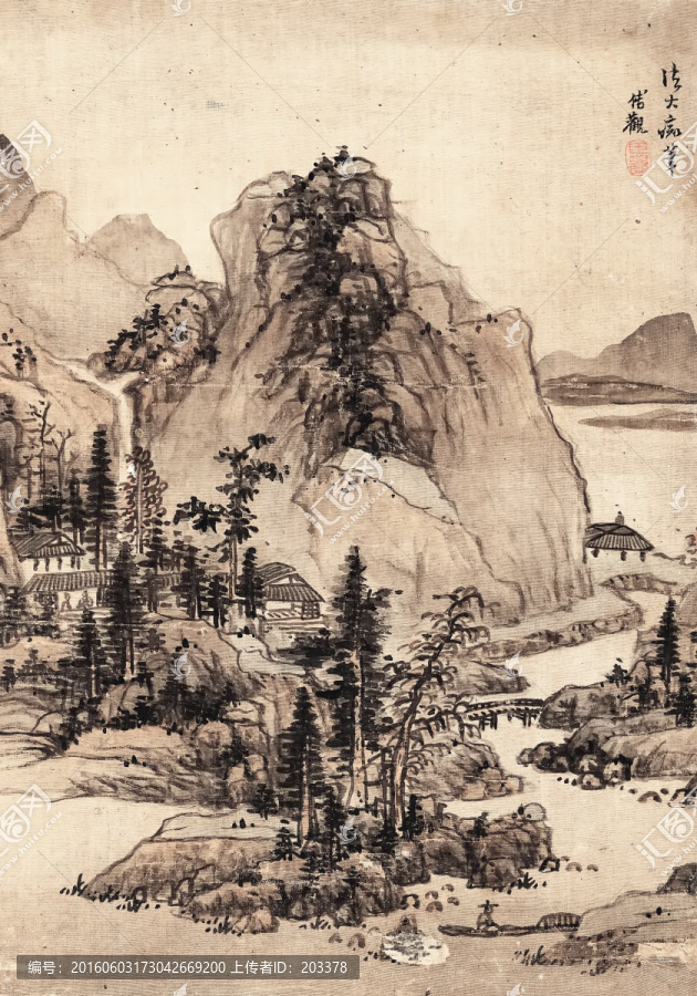 蓝瑛,山水画