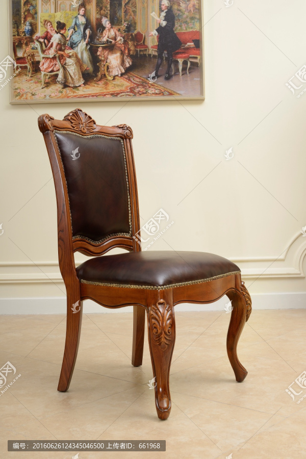皮椅,餐椅,美式实木家具