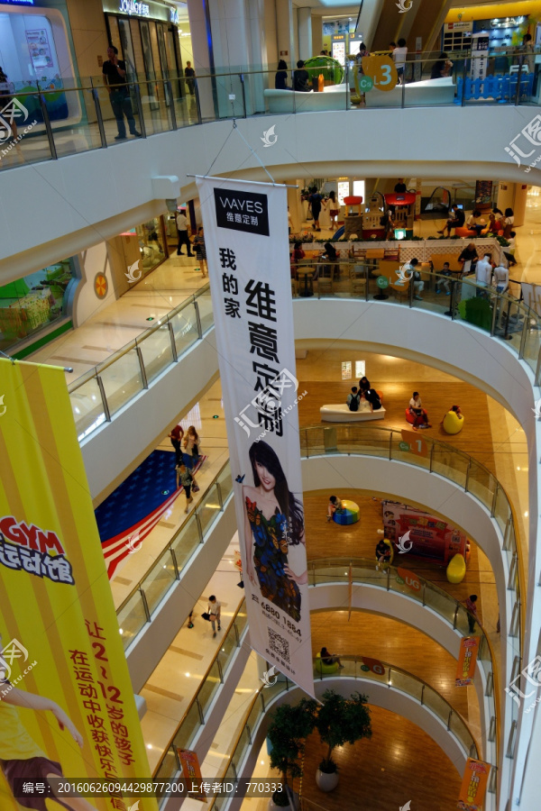 购物中心楼层装饰,商场