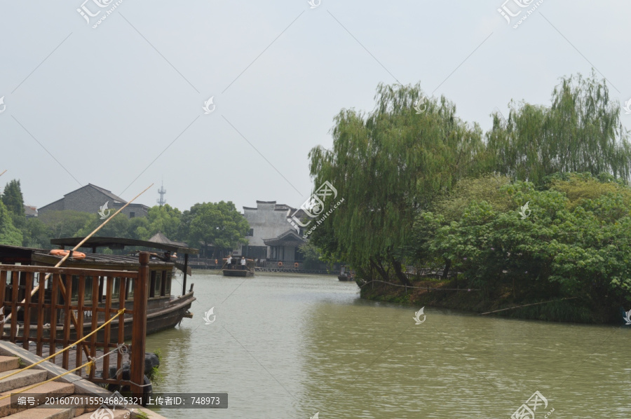 上海,古镇,河流,小溪