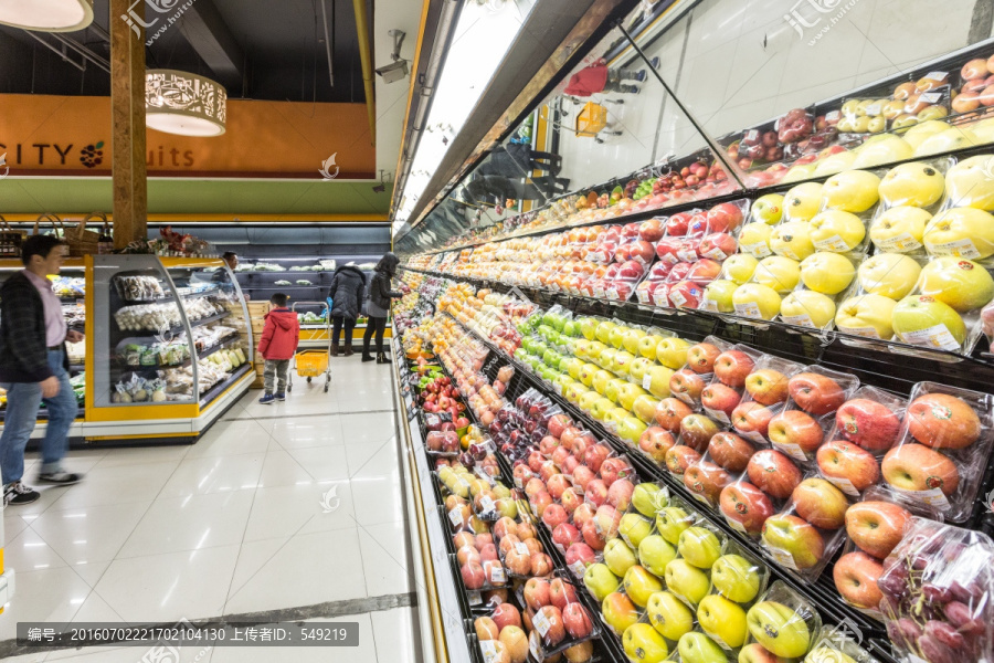 超市,超市内景,超市水果区