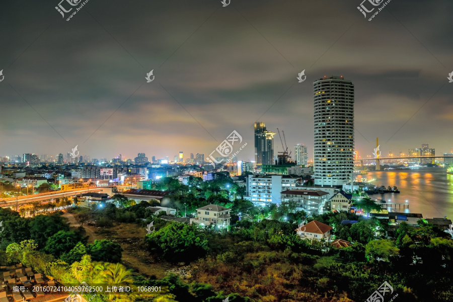 曼谷,湄南河夜景