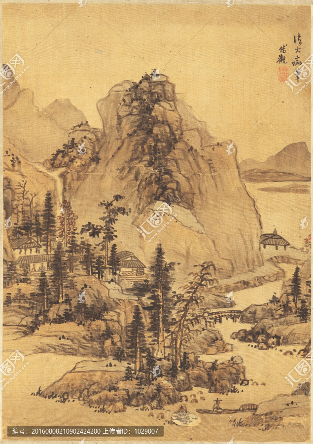 山水风景,明代,蓝瑛,高清作品