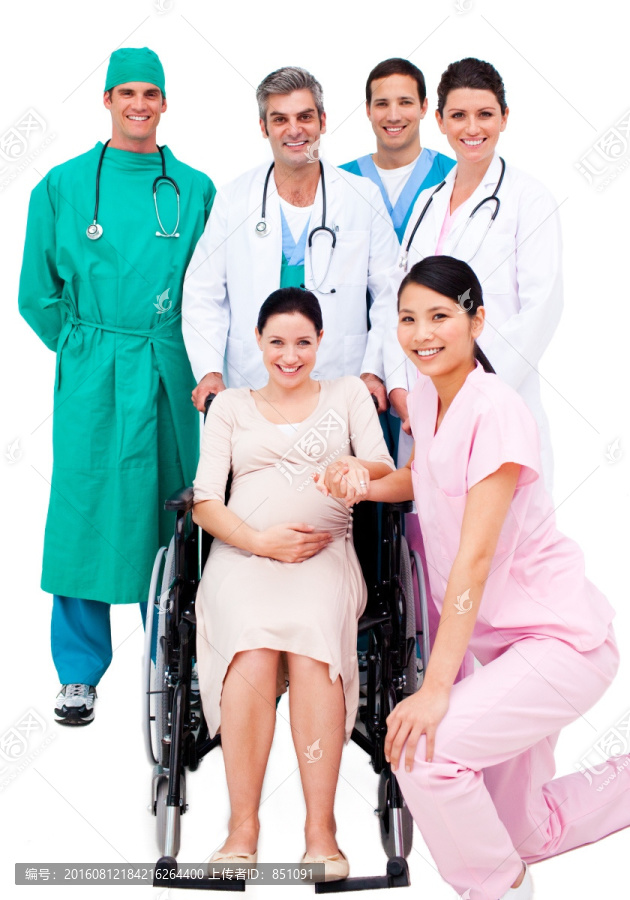 孕妇和医疗队