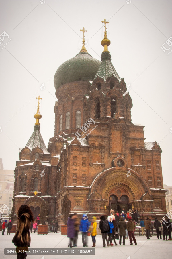 雪中的圣索菲亚大教堂