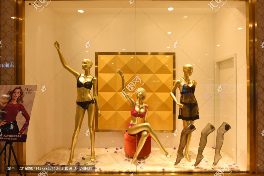 女装店橱窗,内衣专卖店橱窗