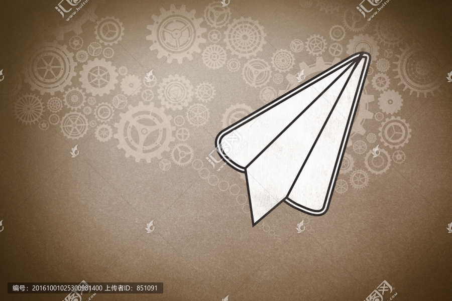 纸飞机复合图像