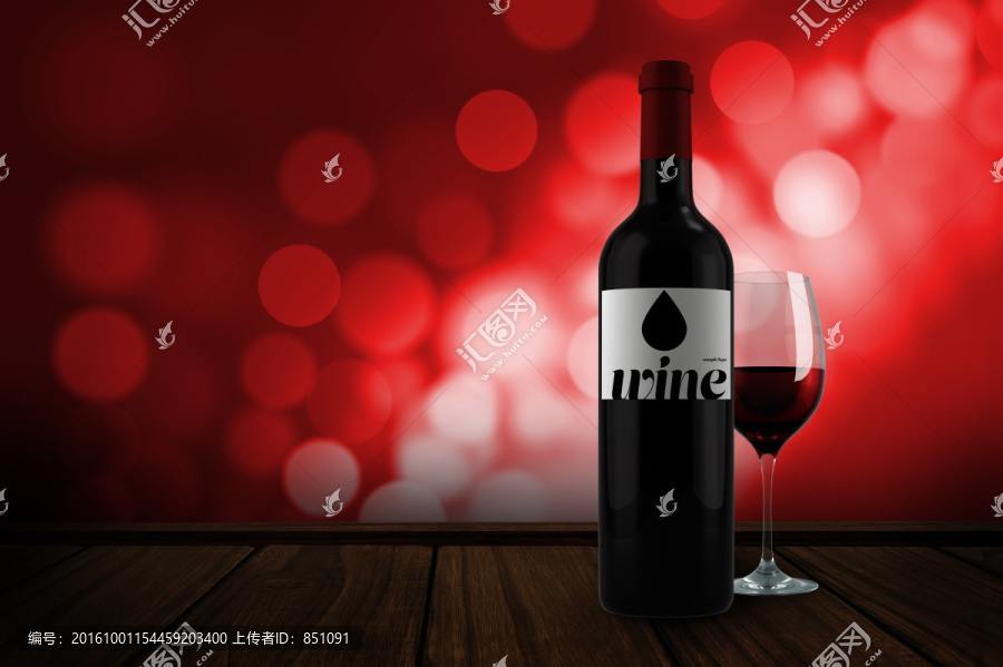 黑色背景上的红葡萄酒