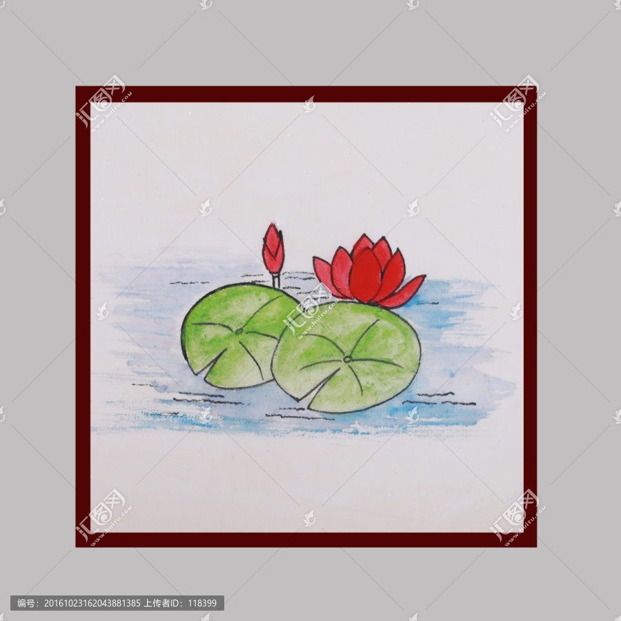 简笔画睡莲