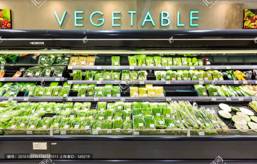 超市内景,超市蔬菜区