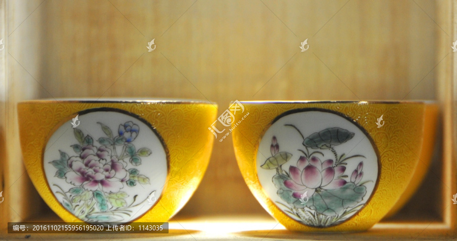 牡丹陶瓷碗,荷花陶瓷碗