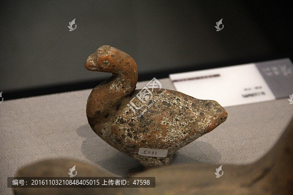 汉阳陵考古,陶鸭
