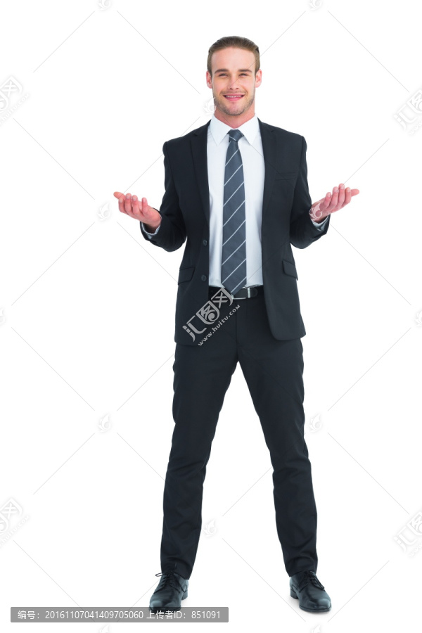 做手势的商务男人