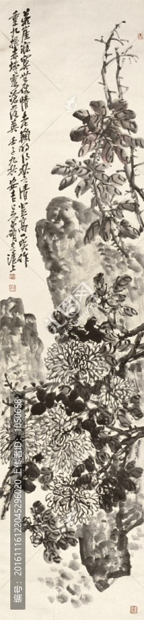 吴昌硕,墨菊