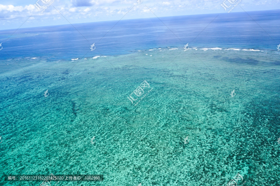 海景浅海环礁珊瑚礁浅滩大堡礁