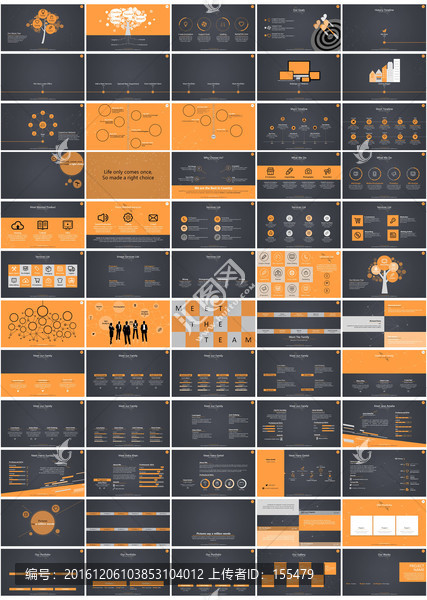 橙色高端大气团队职场动画PPT