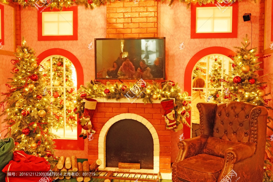 壁炉,圣诞节场景,高清